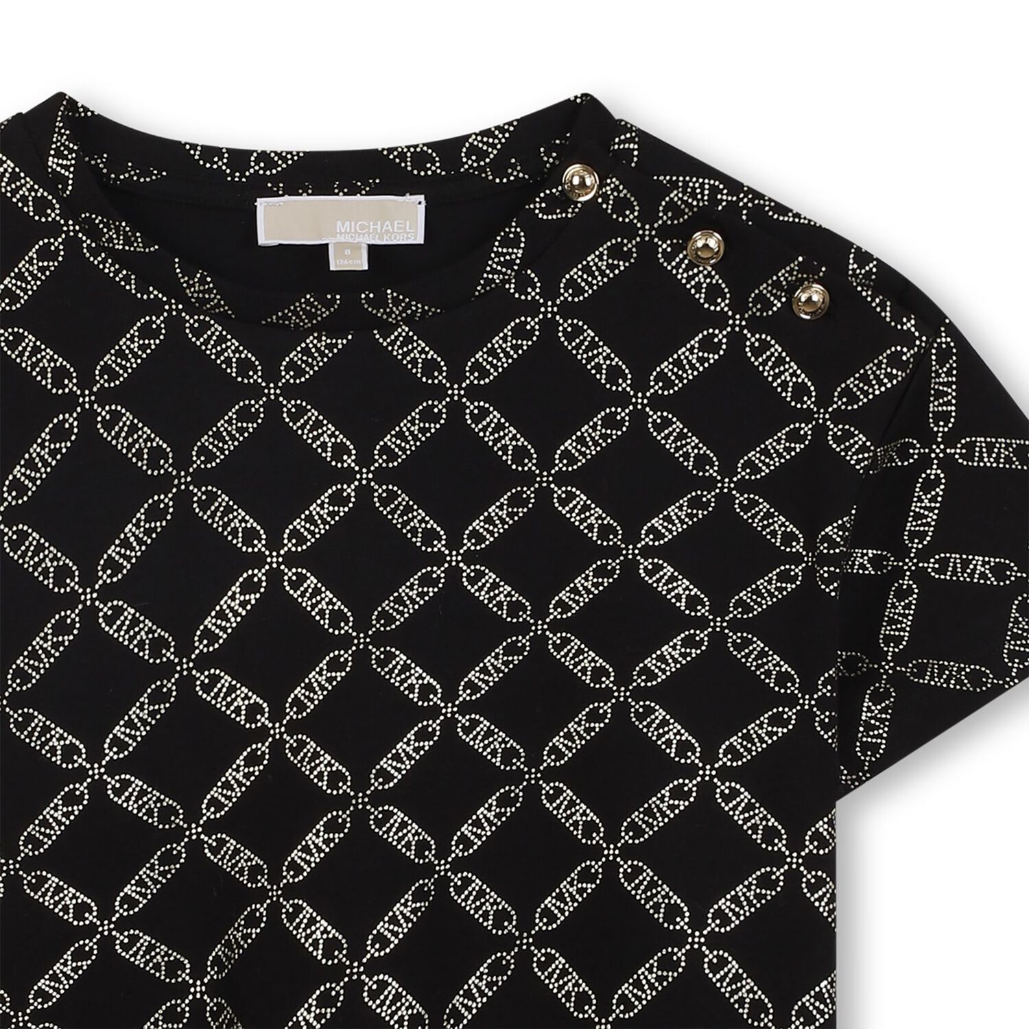 Girls Black Logo T-Shirt, 1, hi-res