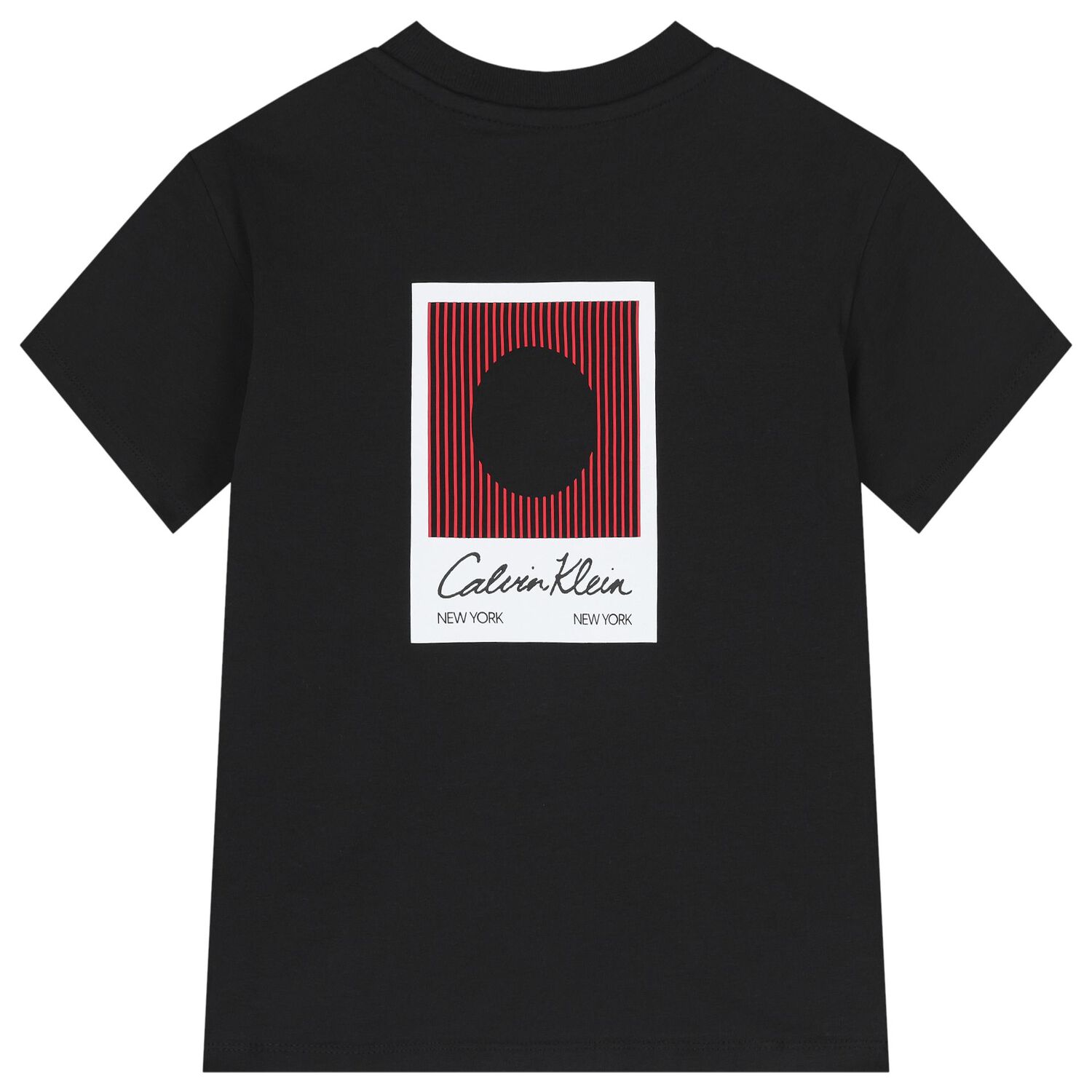 تي شيرت أولاد بالشعار باللون الأسود, 1, hi-res