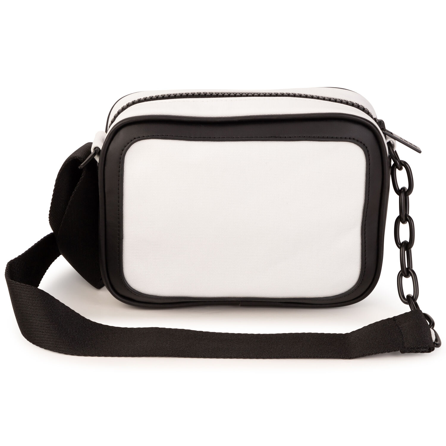 Girls White & Black Logo Handbag, 2, hi-res