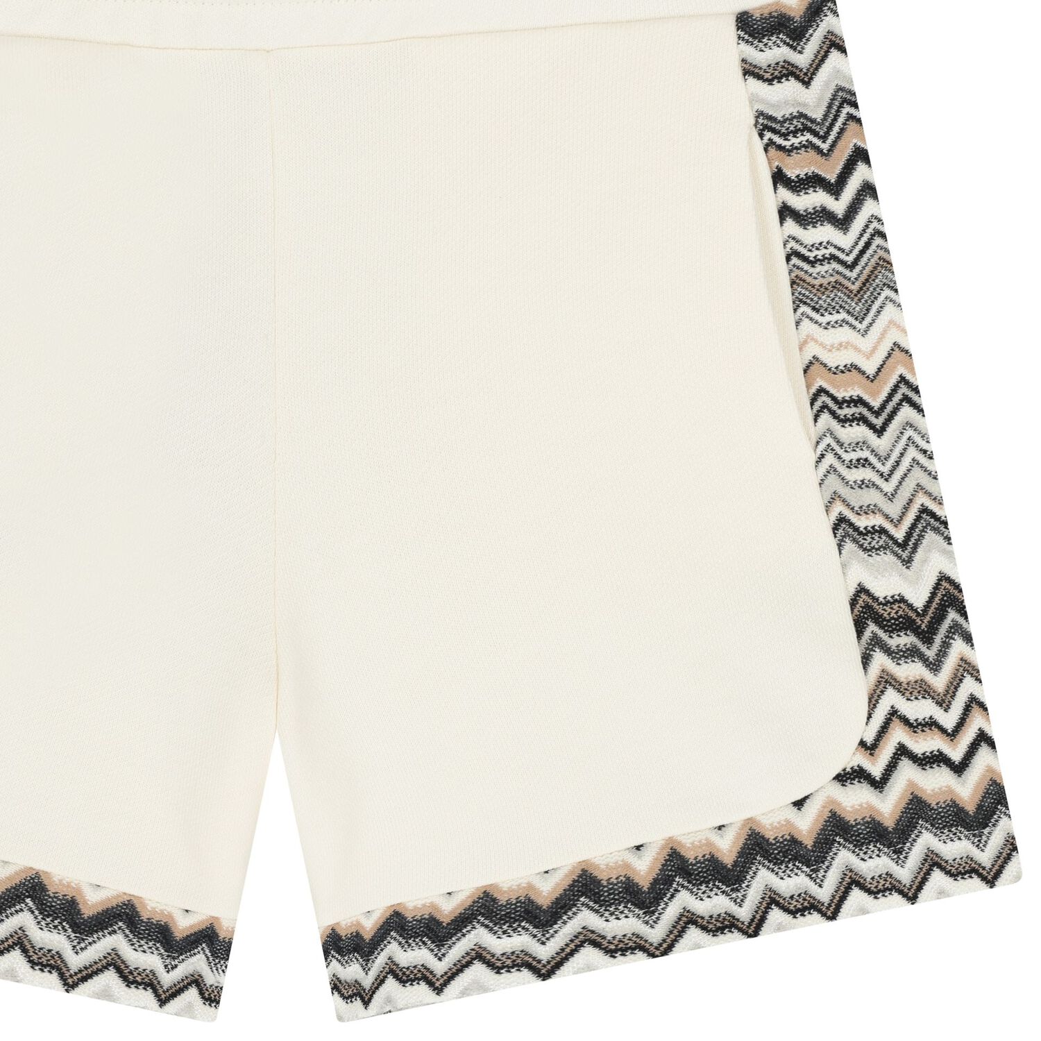 Boys Ivory Zig Zag Shorts, 1, hi-res