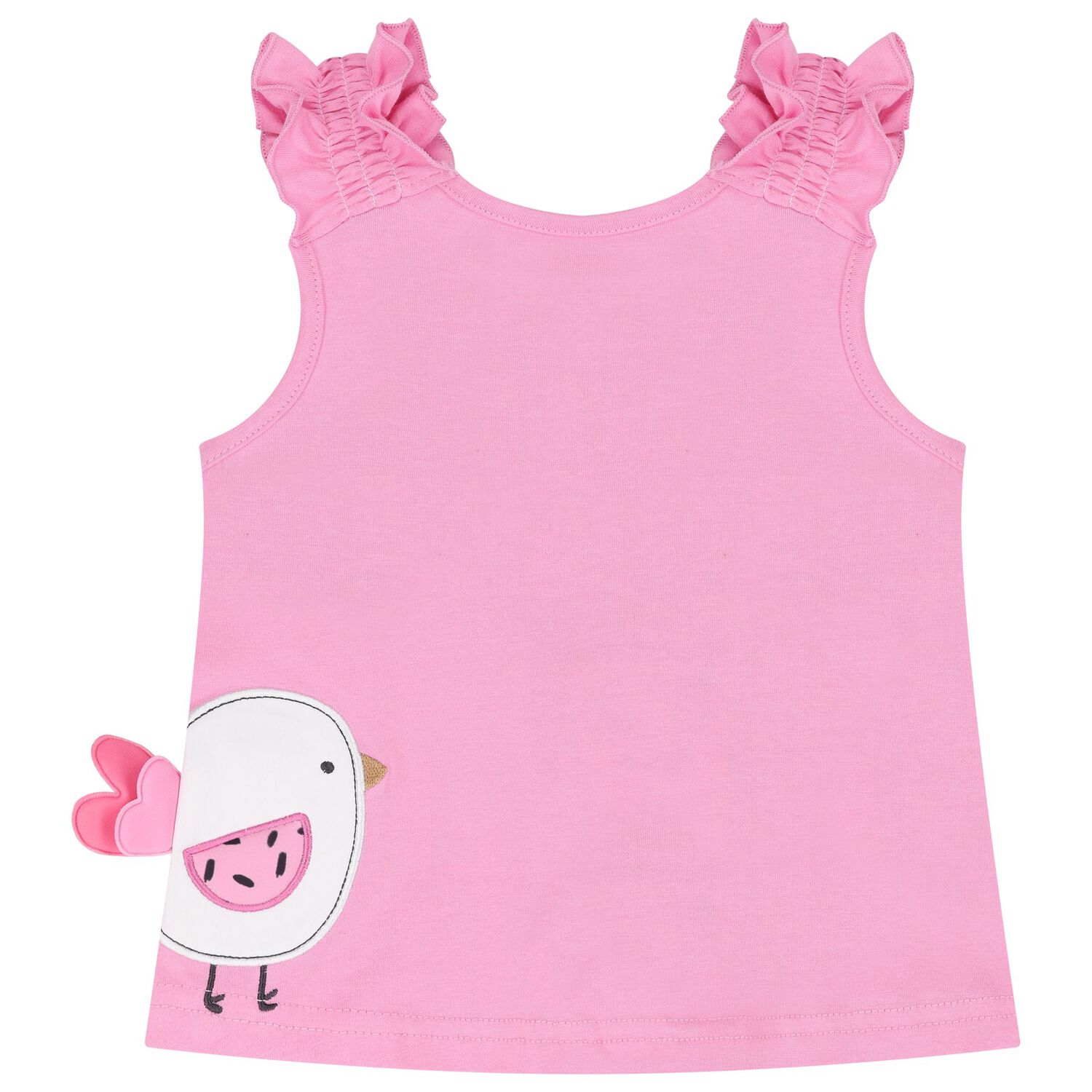 Baby Girls Pink Swimsuit Set with Hat, 2, hi-res image number null