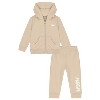 Beige Logo Tracksuit