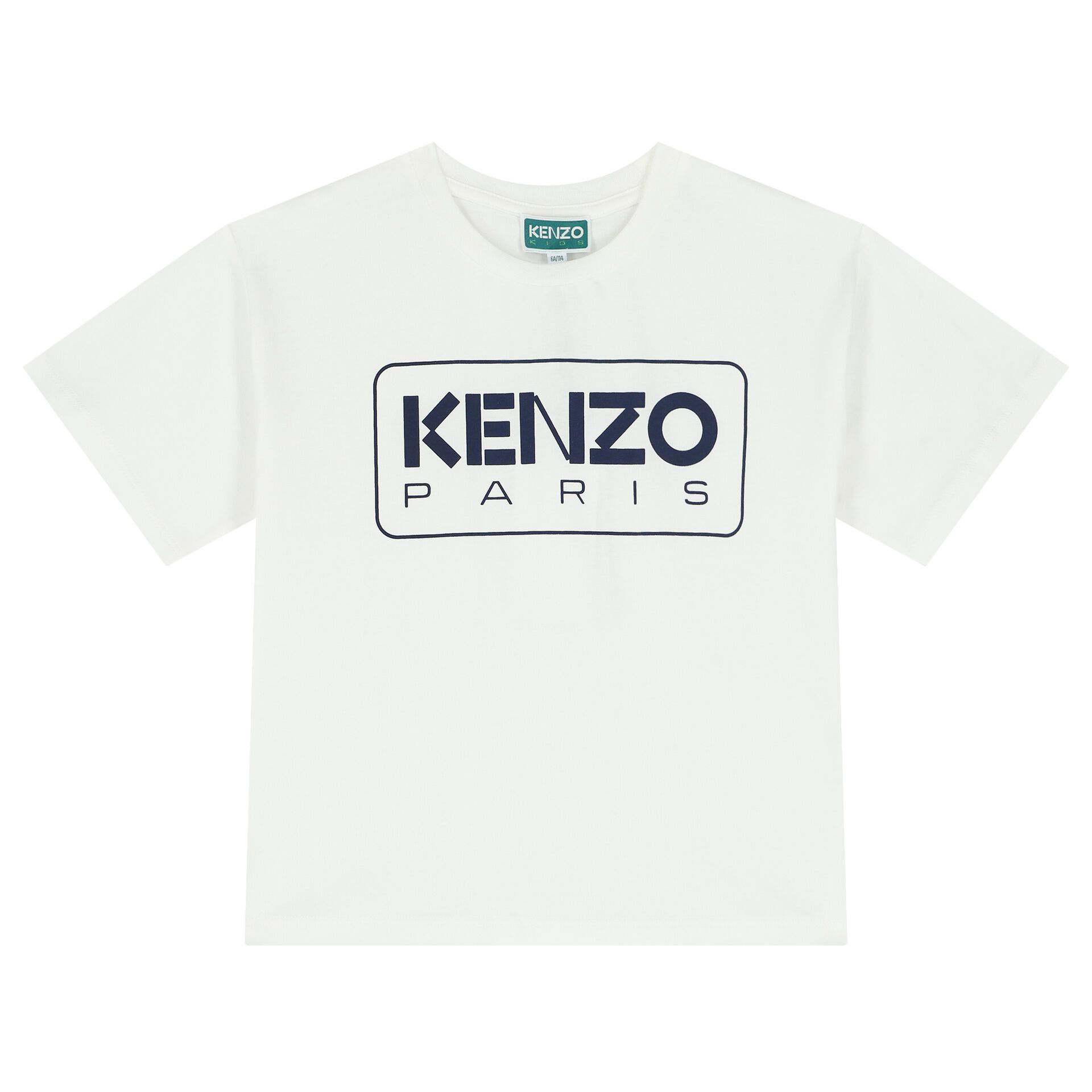 KENZO KIDS Boys Ivory Logo T Shirt Junior Couture UAE