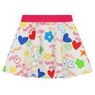 Girls Grey Logo Skirt, 1, hi-res