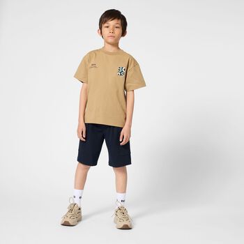 Boys Beige Logo T-Shirt