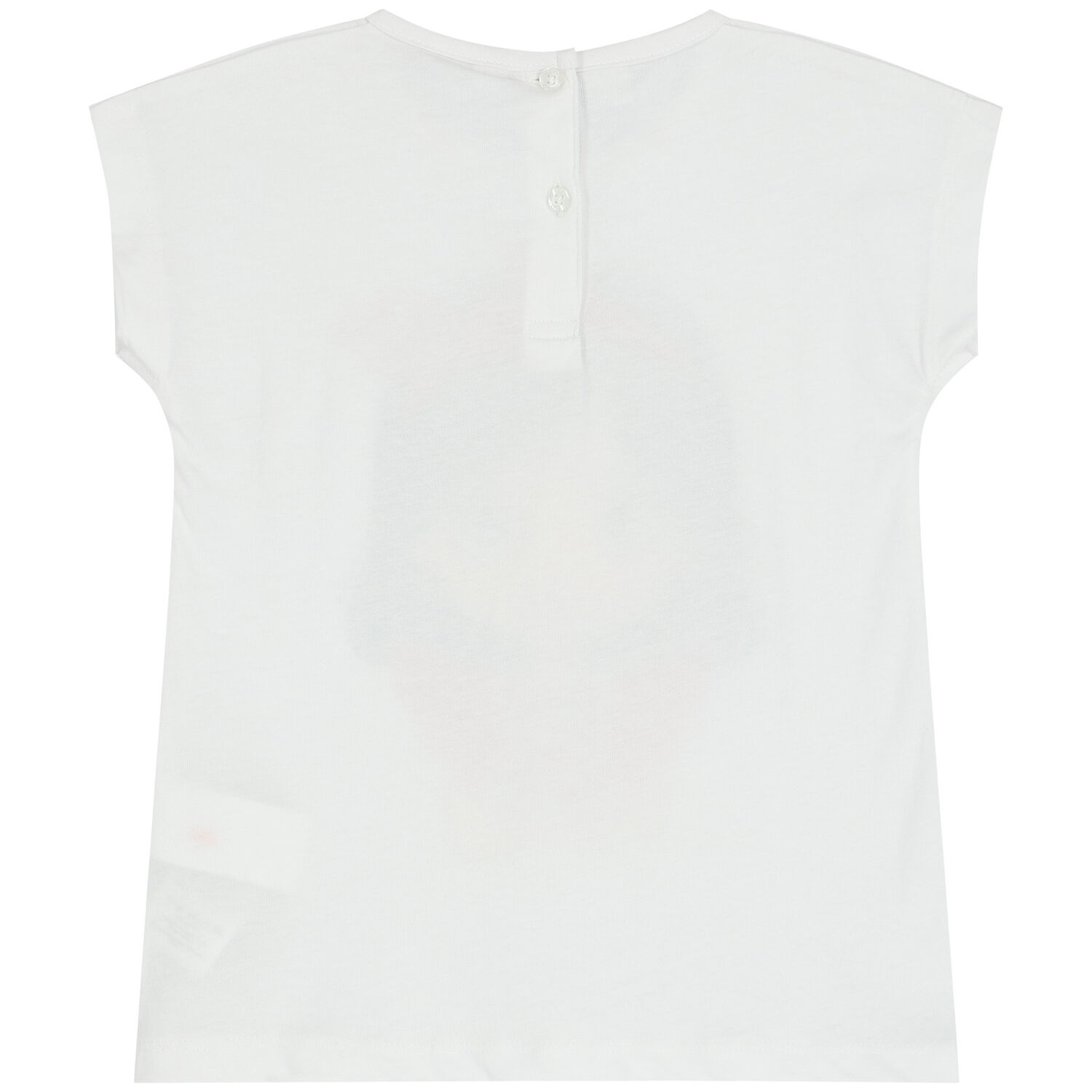 Girls White & Pink Glitter T-Shirt, 1, hi-res