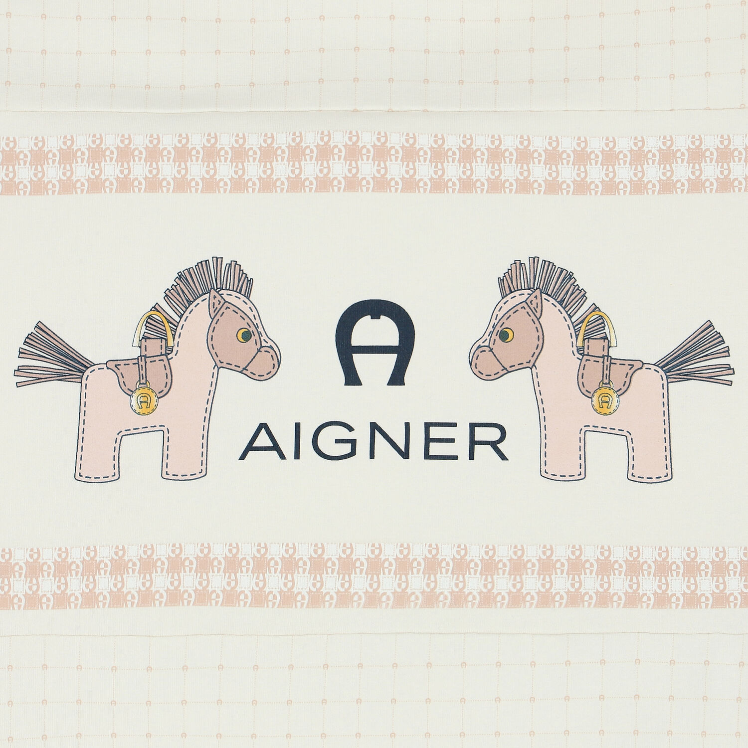 مدس بشعار حصان باللون العاجي, 1, hi-res