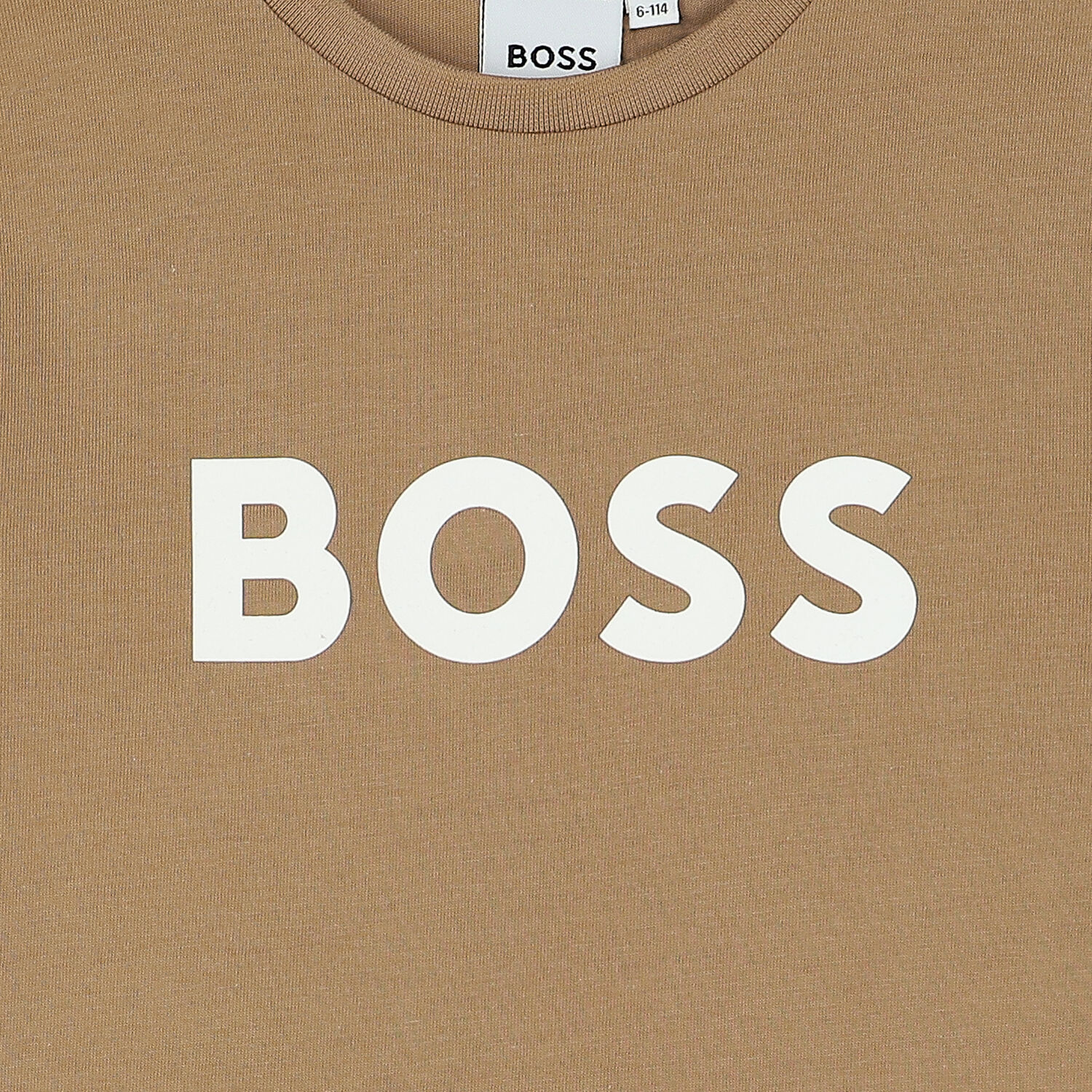 Boys Beige Logo T-Shirt, 1, hi-res