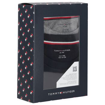 توب اولاد باكمام طويله بالشعار من القطن باللون الاسود والرمادى 