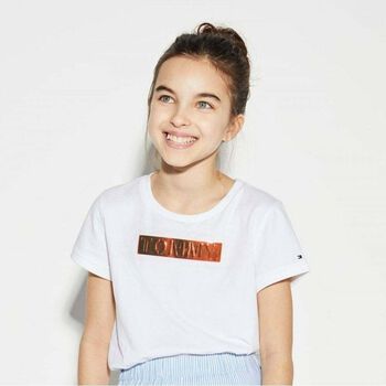Girls White Logo T-Shirt