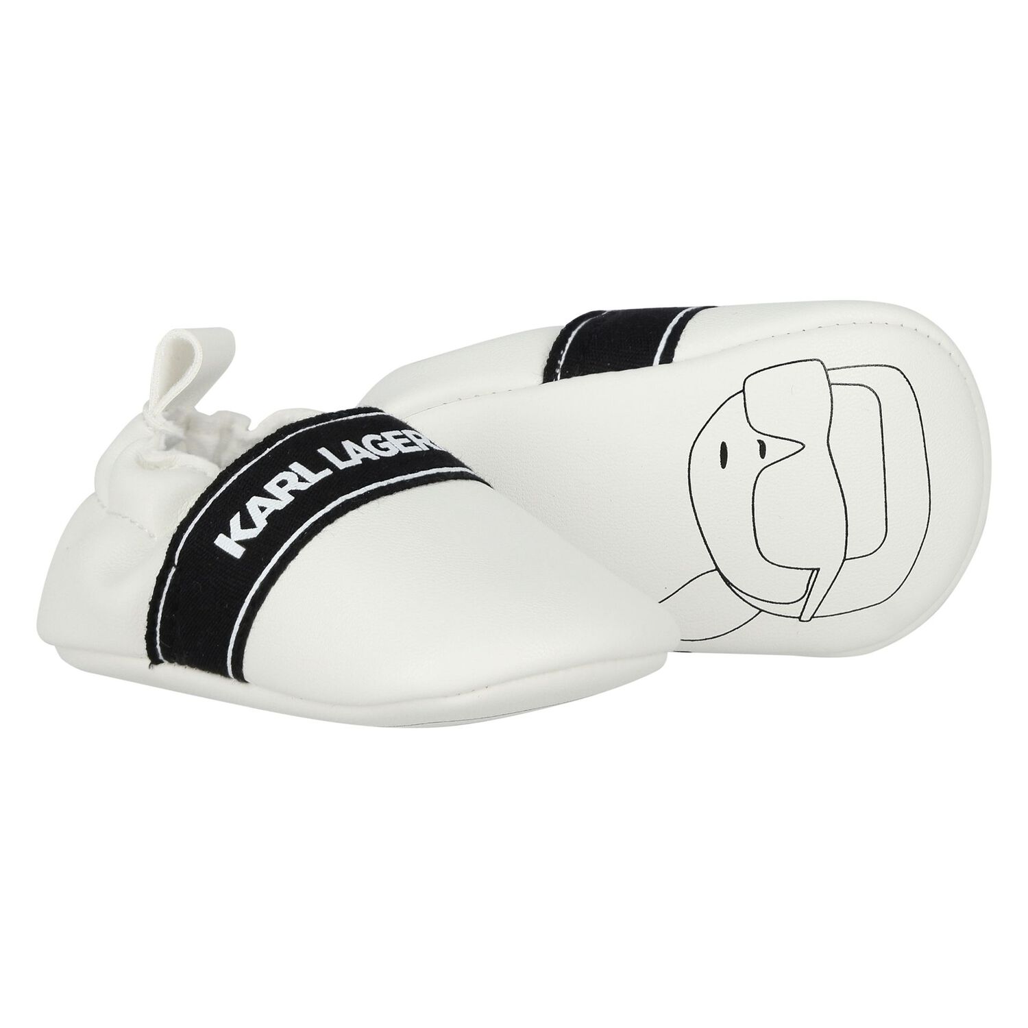 White Logo Baby Pre Walker Shoes, 1, hi-res image number null