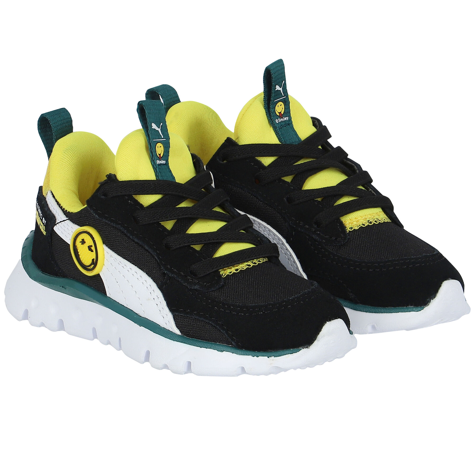 Puma black and yellow trainers top