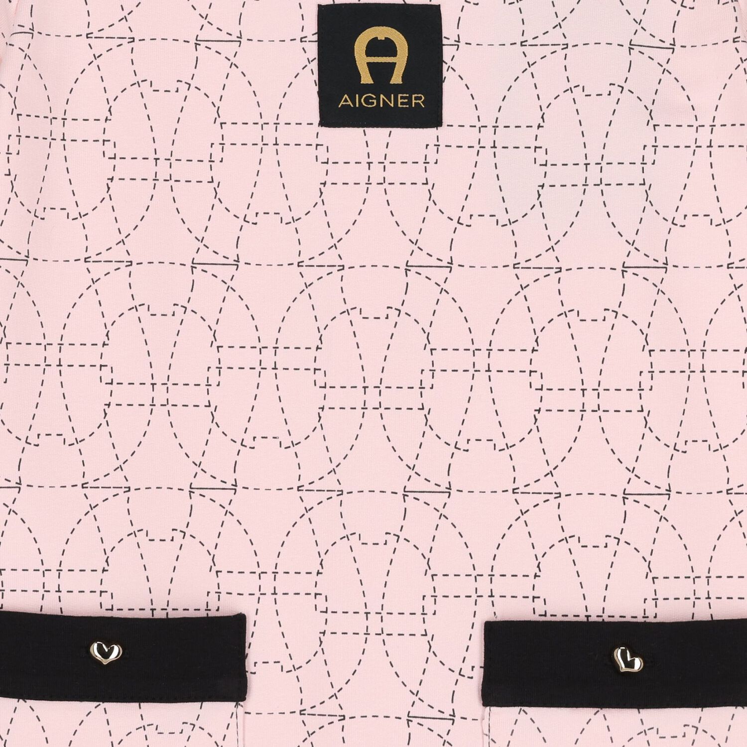 فستان بنات بالشعار باللون الوردي  و الأسود, 2, hi-res