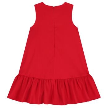 Girls Red Flower Dress
