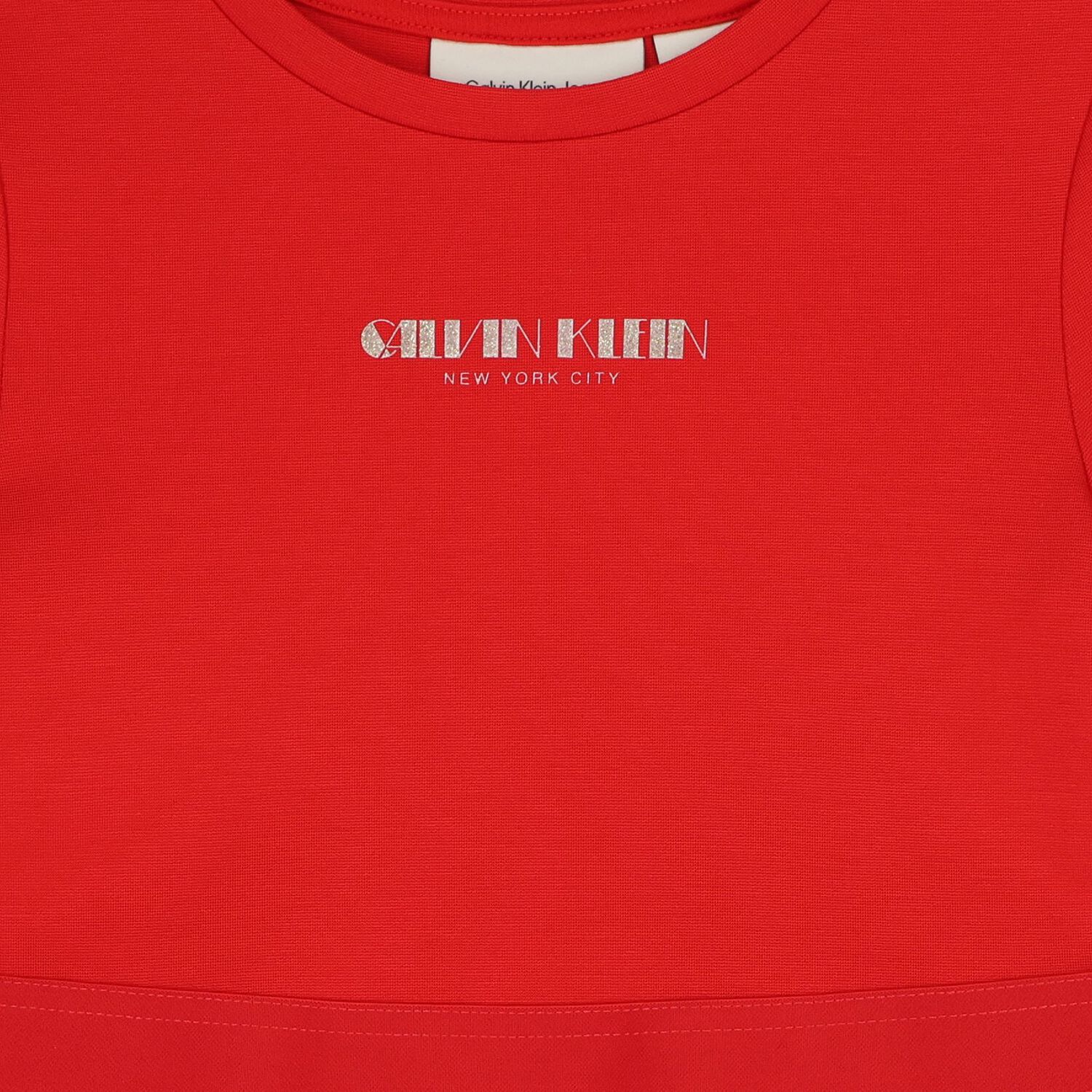 Girls Red Logo Dress, 1, hi-res