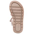 Girls Beige Logo Sandals , 1, hi-res