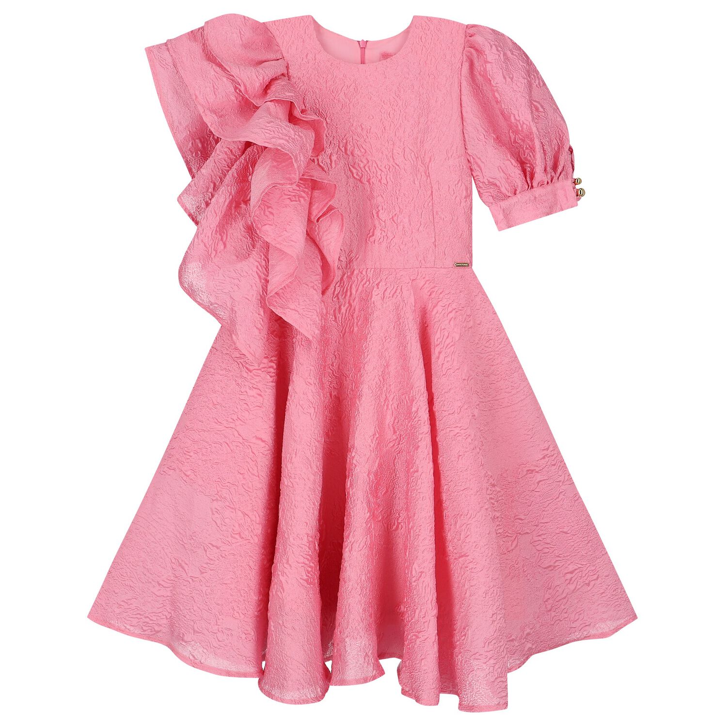 Girls Pink Ruffle Dress, 1, hi-res image number null