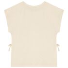 طقم ليجنز للبنات مزين بالزهور باللون البيج , 1, hi-res