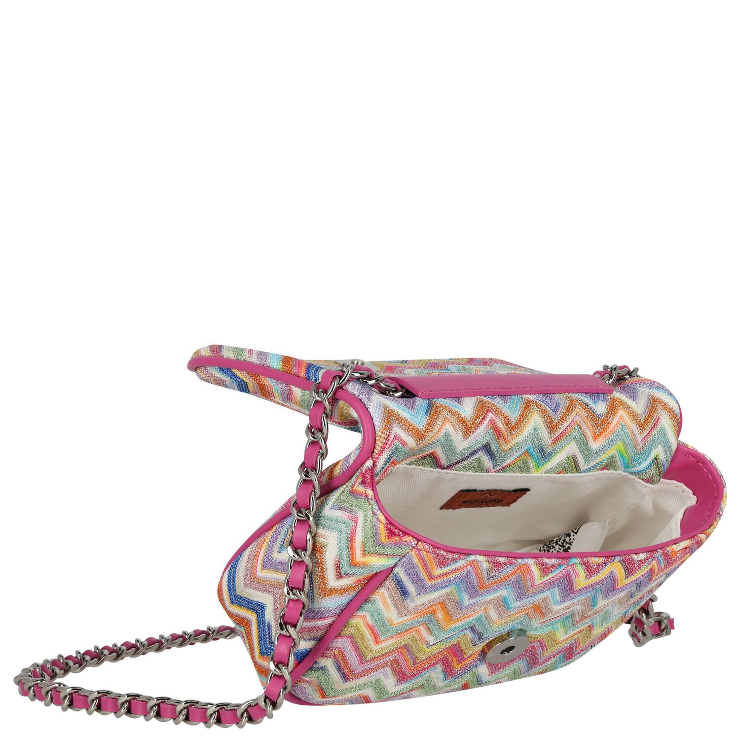 Girls Multi-Coloured Zig Zag Crossbody Bag, 1, hi-res