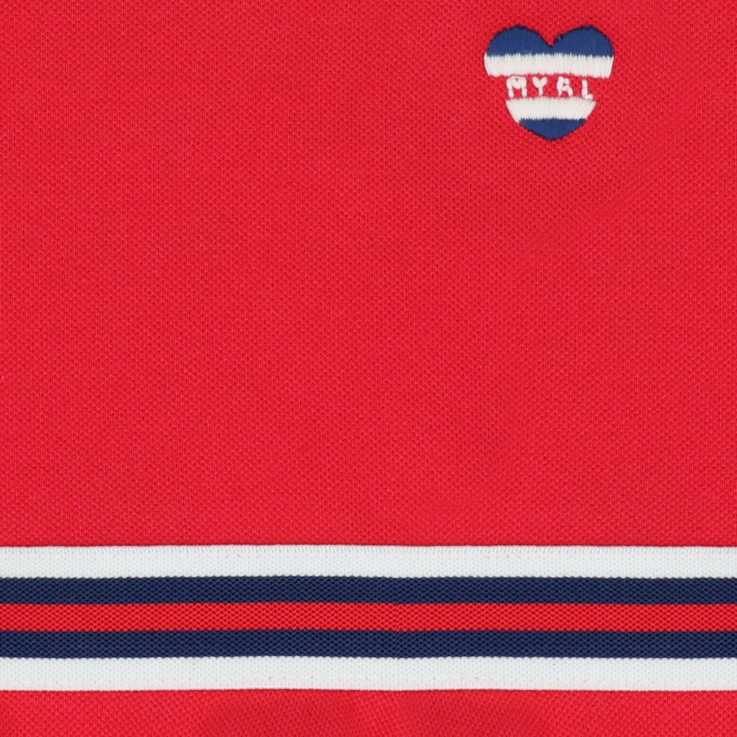 Younger Girls Red Heart Dress, 1, hi-res