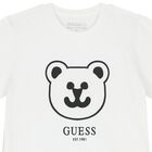 Boys White Teddy Bear Logo T-Shirt, 1, hi-res