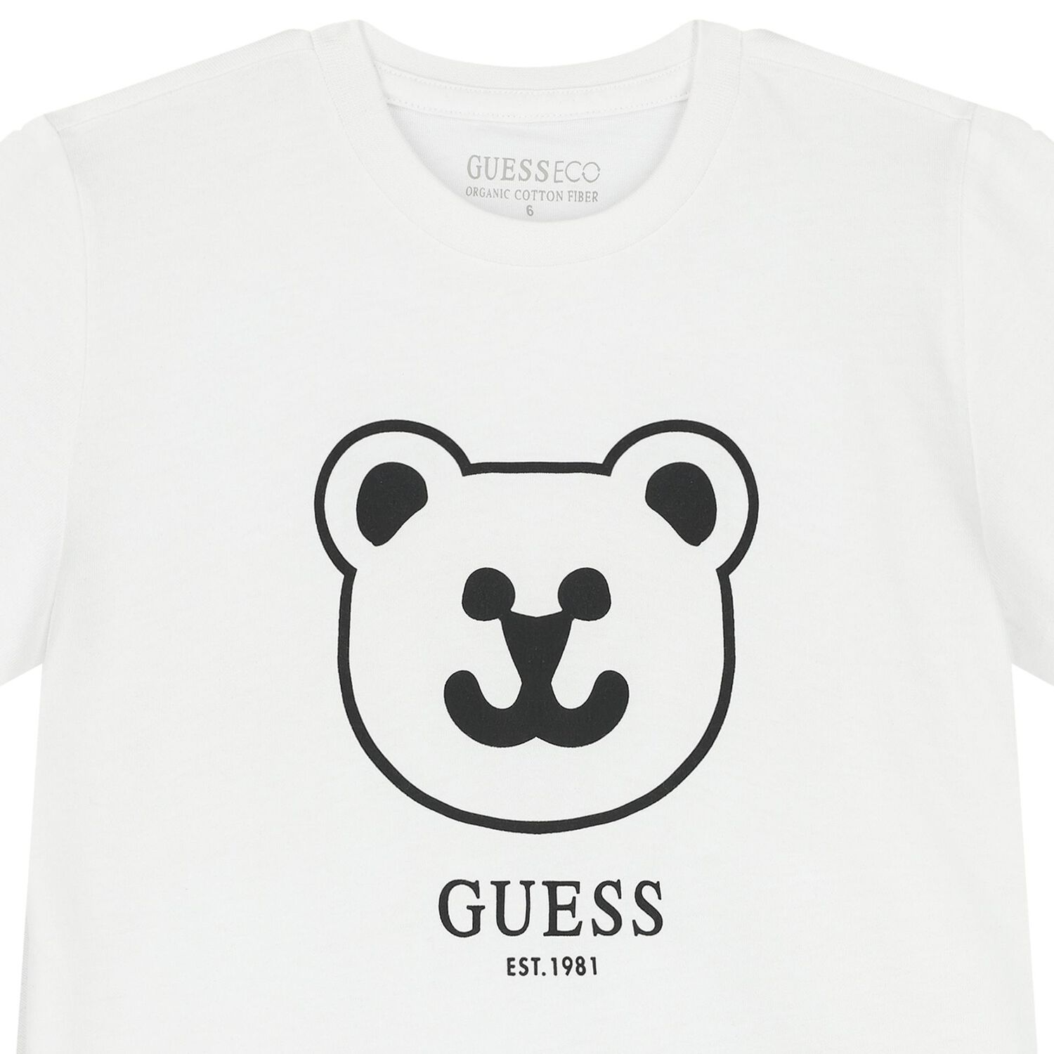 Boys White Teddy Bear Logo T-Shirt, 1, hi-res