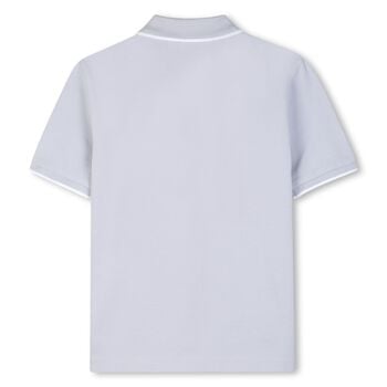 Boys Mini Me Blue Logo Polo Shirt