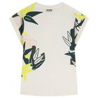 Girls Ivory Elephant Jungle Dress , 1, hi-res