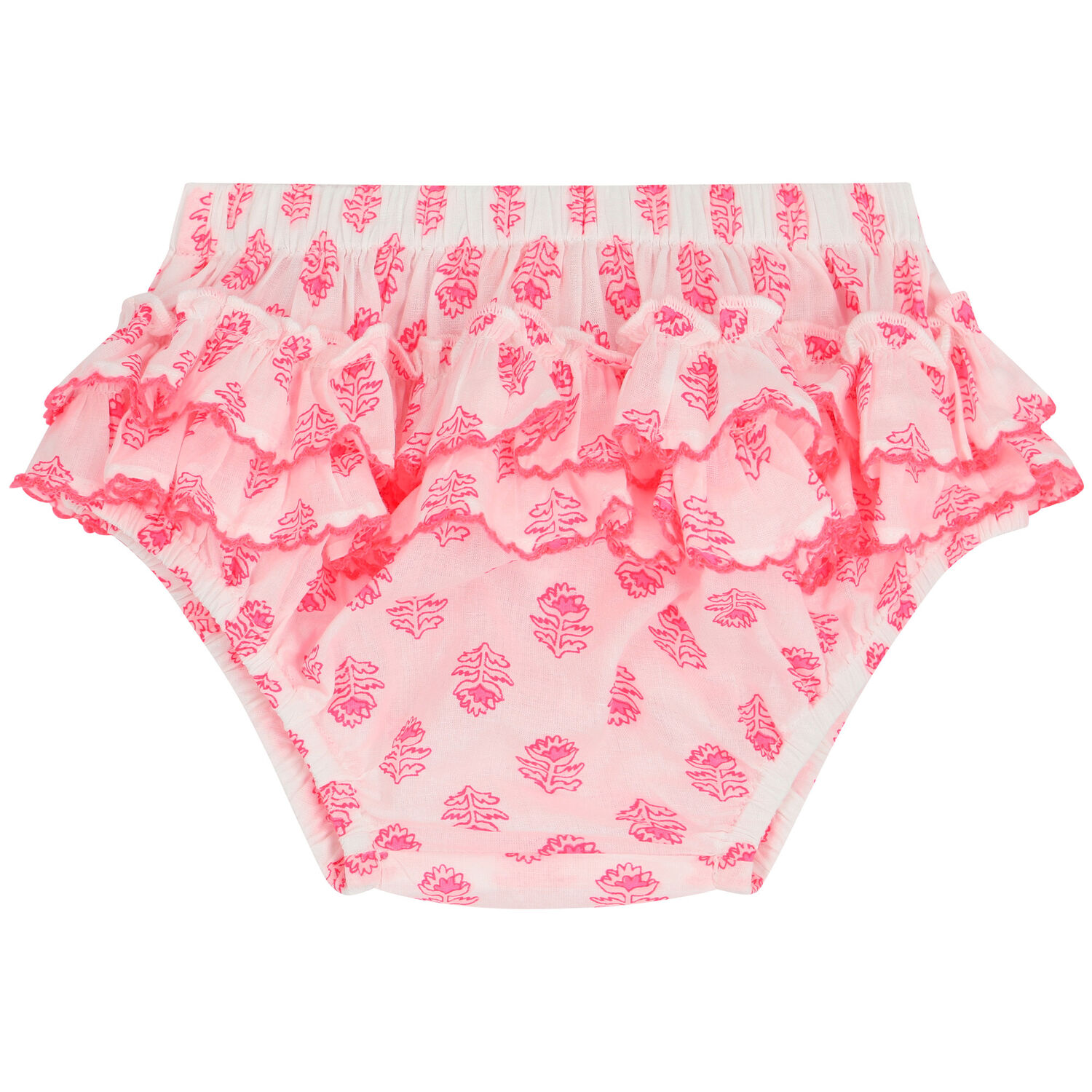 Baby Girls White & Pink Beach Dress Set, 1, hi-res