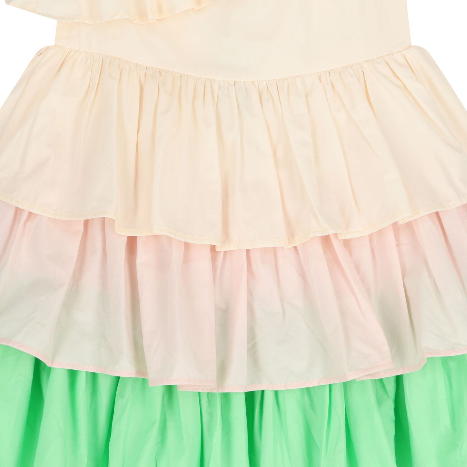 Girls Ivory Ruffled Dress, 1, hi-res