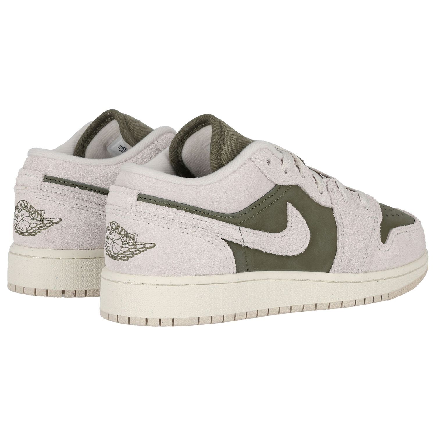Green & White Air Jordan 1 Low Trainers, 1, hi-res