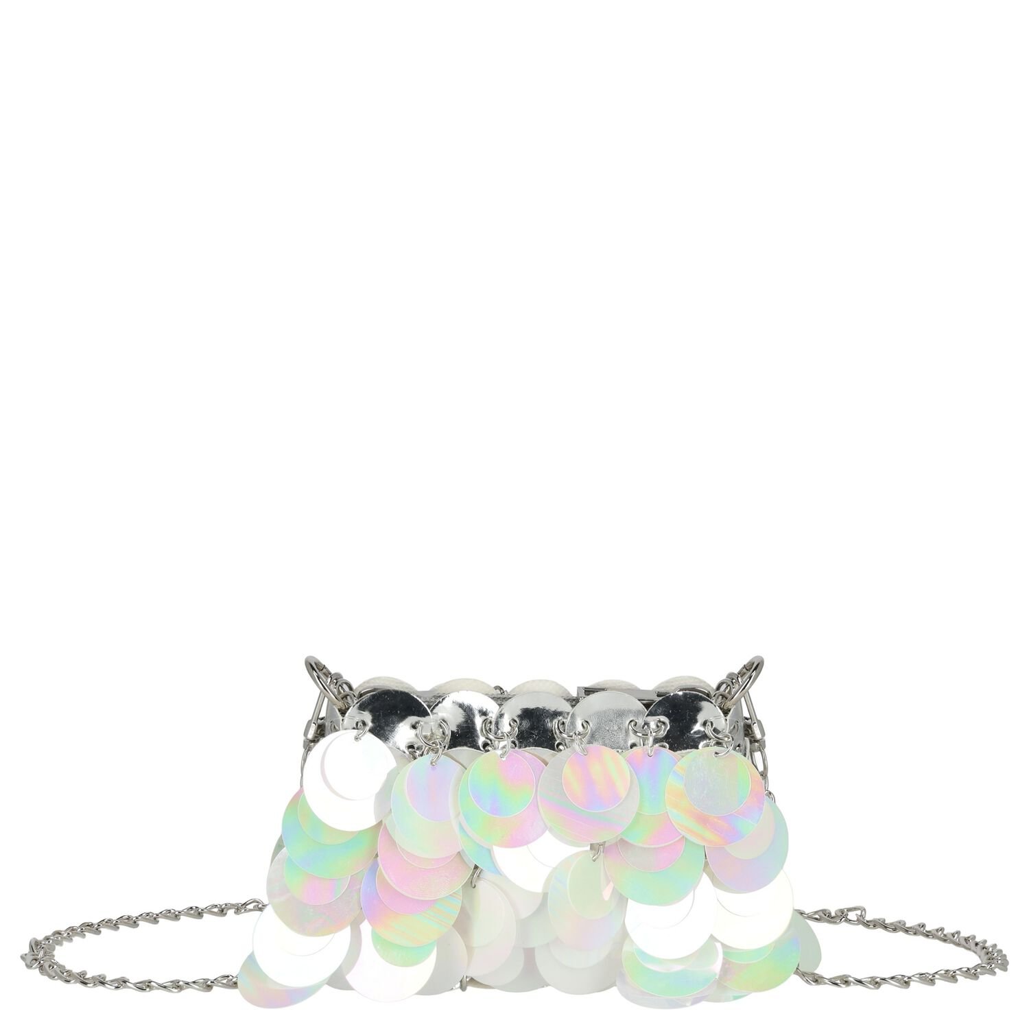 Girls Silver & Iridescent Sequin Bag, 1, hi-res