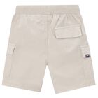 Boys Beige Cargo Shorts, 1, hi-res