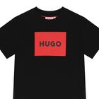 Boys Black Logo T-Shirt, 1, hi-res