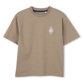 Boys White & Beige Logo T-Shirts ( 2-Pack ), 1 Boys White & Beige Logo T-Shirts ( 2-Pack )