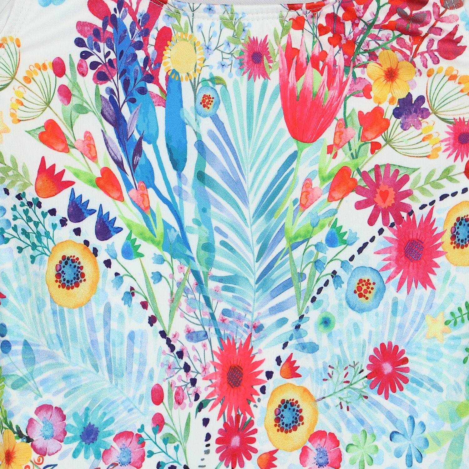 مايوة بنات بالزهور باللون الابيض, 1, hi-res image number null