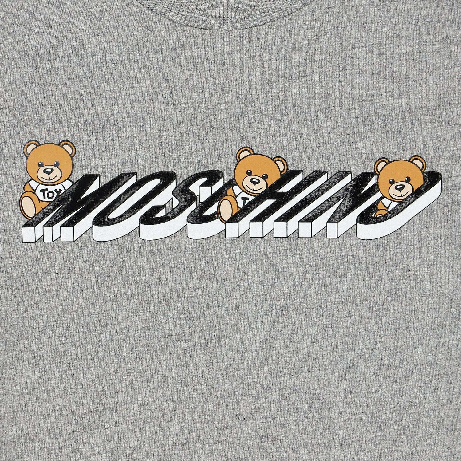 Grey Teddy Logo T-Shirt, 4, hi-res image number null
