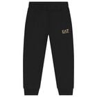 Boys Black Logo Joggers, 1, hi-res