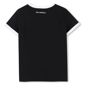 Girls Black & White Logo T-Shirt