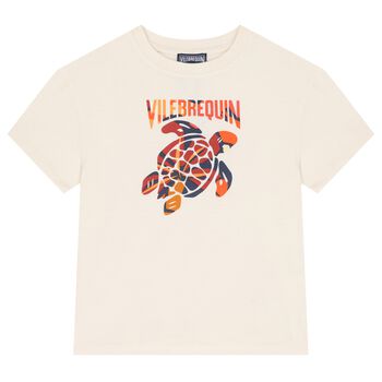 Boys Beige Turtle T-Shirt