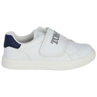 Boys White Logo Trainers, 1, hi-res