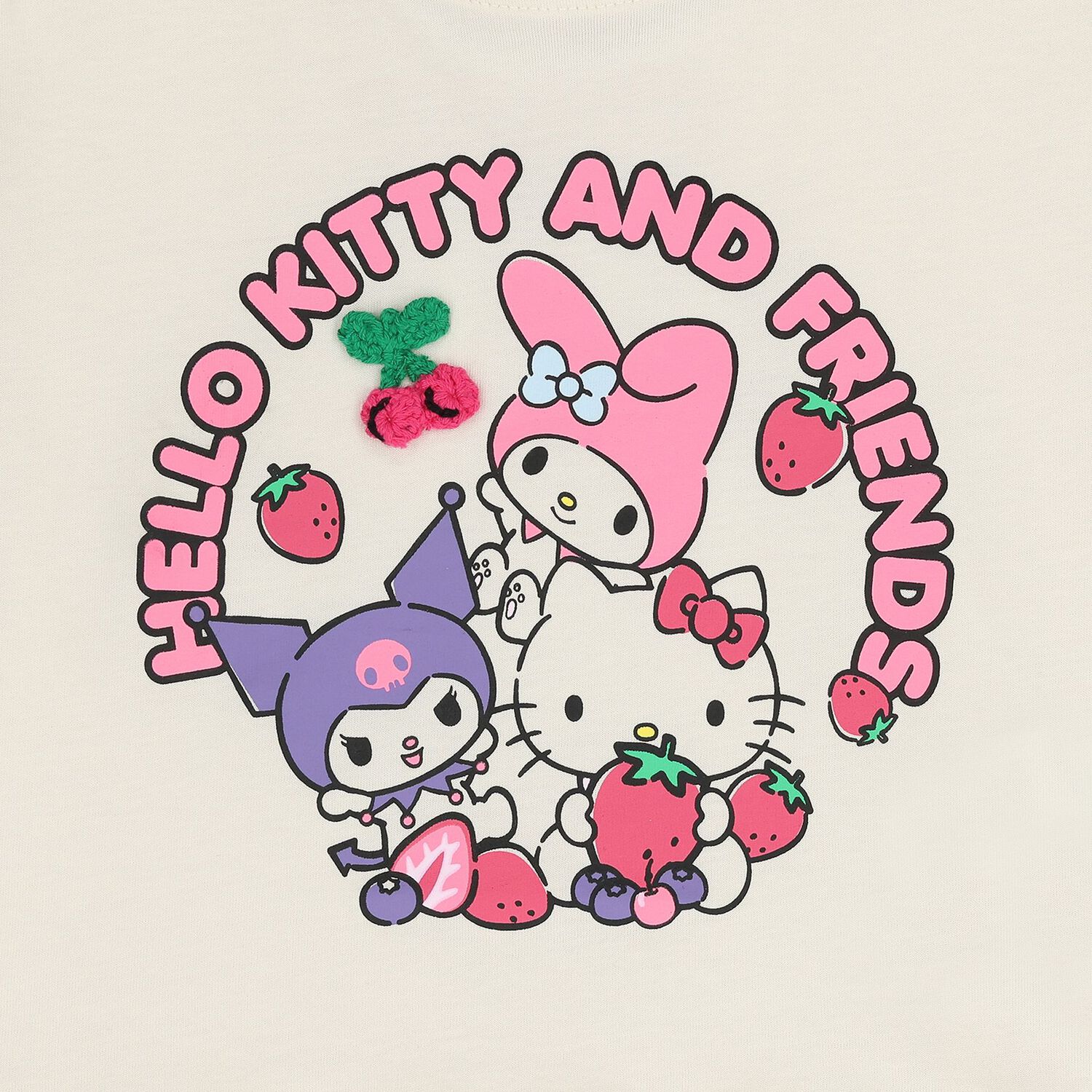 Girls Ivory Hello Kitty T-Shirt , 1, hi-res