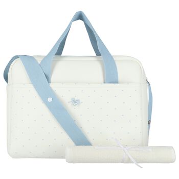 Boys Ivory & Blue Stars Baby Changing Bag