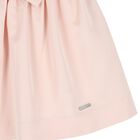 Girls Pink Bow Satin Dress, 1, hi-res
