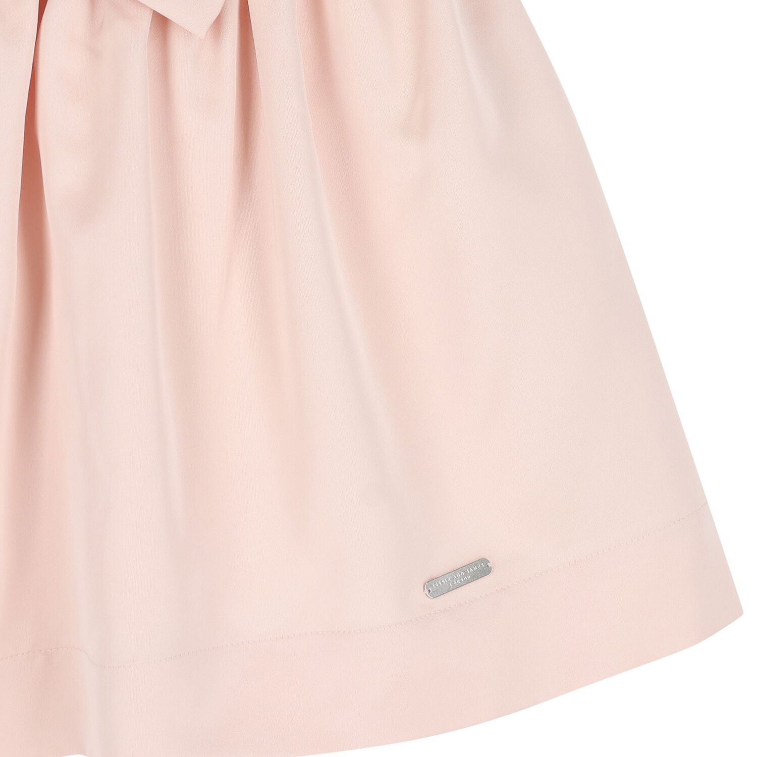 Girls Pink Bow Satin Dress, 1, hi-res image number null