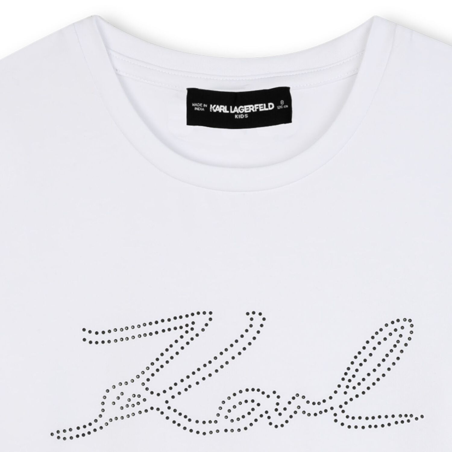 Girls White Logo T-Shirt, 2, hi-res