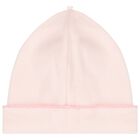 طقم أفرول بنات بفيونكة باللون الوردي, 1, hi-res