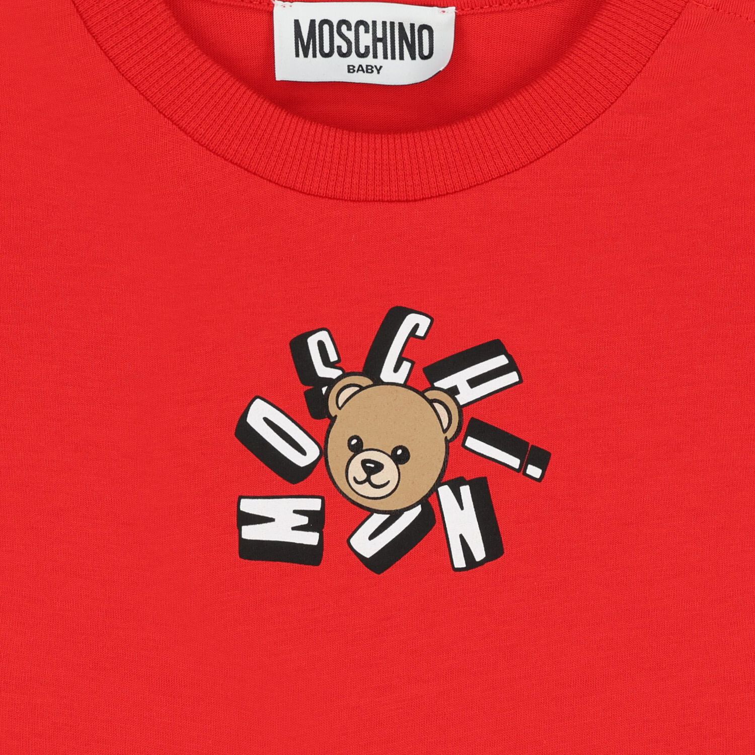Younger Red Teddy Bear Logo T-Shirt, 3, hi-res