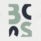 Younger Boys White Logo T-Shirt, 1, hi-res