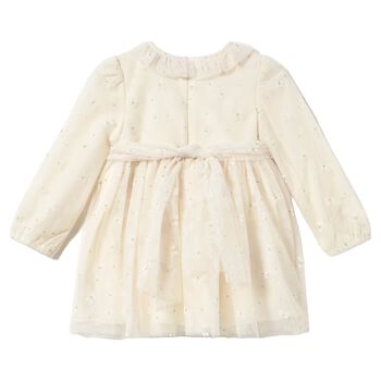 Younger Girls Ivory Tulle Dress